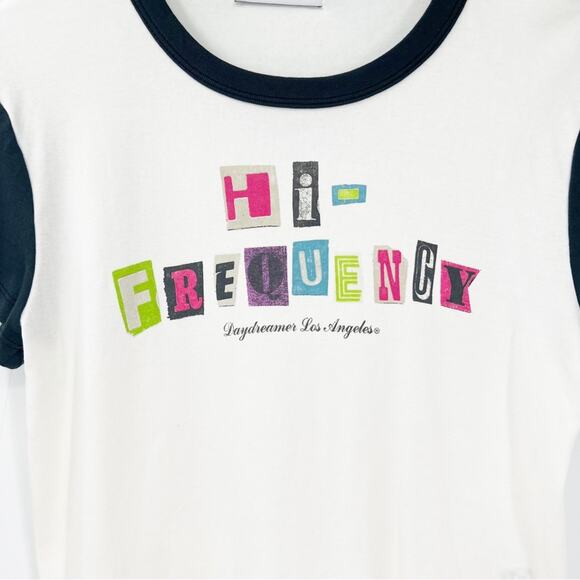 NEW Daydreamer Hi-Frequency Ransom Note Ringer‎ Tee M White - Picture 4 of 7